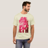 Frambozen Galaxy Burst T-shirt (Voorkant volledig)