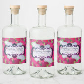 Frambozen gearomatiseerde azijn home conserven lab likeurfles etiket (Flessen)