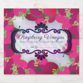 Frambozen gearomatiseerde azijn home conserven lab likeurfles etiket (Enkel label)