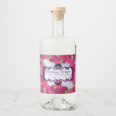 Frambozen gearomatiseerde azijn home conserven lab likeurfles etiket (Voorkant)