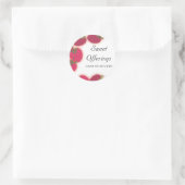 Frambozen gloeien fruit bakken keuken cadeau... ronde sticker (Tas)