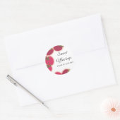 Frambozen gloeien fruit bakken keuken cadeau... ronde sticker (Envelop)