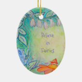 Frambozen in de tuin Aangepaste ovale versiering Keramisch Ornament (Achterkant)