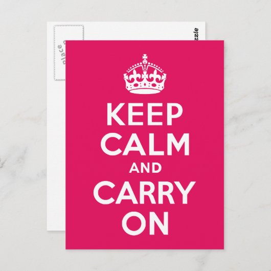 Frambozen kalk houden en doorgaan briefkaart (Voorkant / Achterkant)