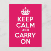 Frambozen kalk houden en doorgaan briefkaart (Voorkant)