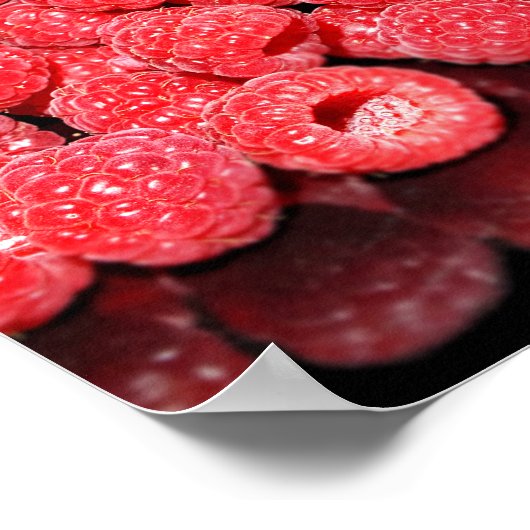 frambozen, levensmiddelen, vruchten, bessen, rijp, poster (Hoek)