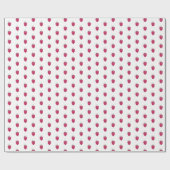 Frambozen met handbeschilderd Waterverf Patroon Cadeaupapier (Vlak)