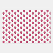 Frambozen met handbeschilderd Waterverf Patroon Inpakpapier Vel (Voorkant 2)
