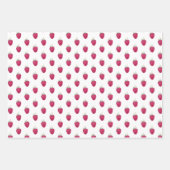 Frambozen met handbeschilderd Waterverf Patroon Inpakpapier Vel (Voorkant)