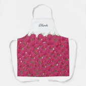 Frambozen met handbeschilderd Waterverf Patroon Schort (Voorkant)