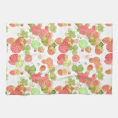 Frambozen naadloos patroon theedoek (Horizontaal)