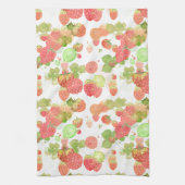 Frambozen naadloos patroon theedoek (Verticaal)