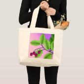Frambozen op een bijkantoor grote tote bag (Voorkant (product))