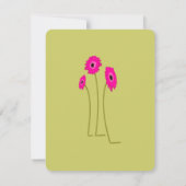 Frambozen op Limoen bruiloft Kaart (Achterkant)