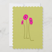 Frambozen op Limoen bruiloft Kaart (Achterkant)