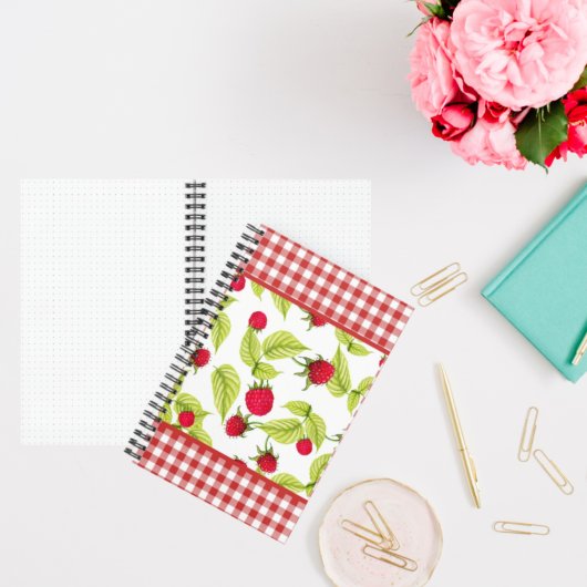 Frambozen op Red Gingham Bullet Journal Notitieboek