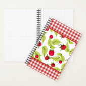 Frambozen op Red Gingham Bullet Journal Notitieboek (Binnen)