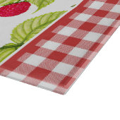 Frambozen op Red Gingham Snijplank (Hoek)