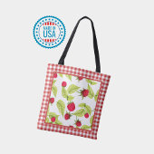 Frambozen op Red Gingham Tote Bag