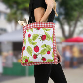 Frambozen op Red Gingham Tote Bag
