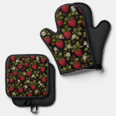 Frambozen Ovenwant & Pannenlap Set (Voorkant / Achterkant)