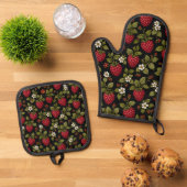 Frambozen Ovenwant & Pannenlap Set (Top down)