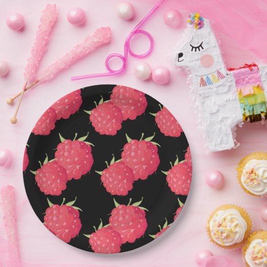 frambozen papieren bordje (Feest)