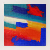 "Frambozen Rhapsodie" Abstracte Kunst Legpuzzel (Horizontaal)