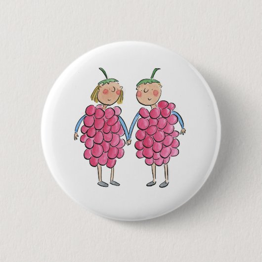 Frambozen Ronde Button 5,7 Cm (Voorkant)