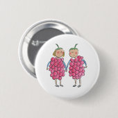 Frambozen Ronde Button 5,7 Cm (Voorkant /achterkant)