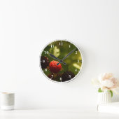 Frambozen Ronde Medium Wandklok (Huis)