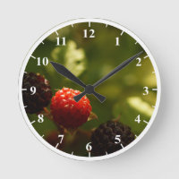 Frambozen Ronde Medium Wandklok