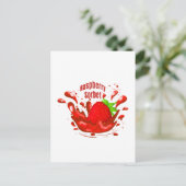 Frambozen Sorbet Briefkaart (Staand voorkant)