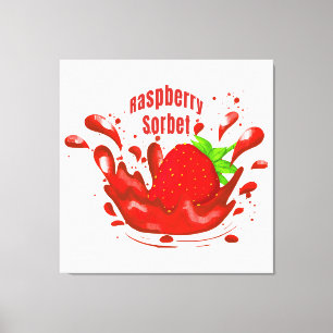 Frambozen Sorbet Canvas Afdruk