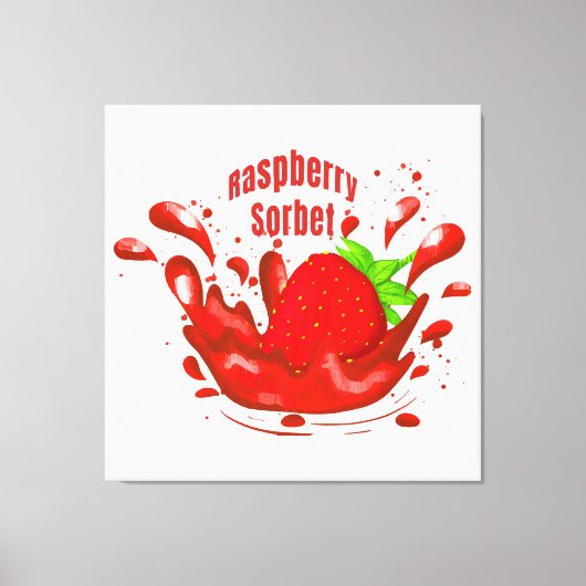 Frambozen Sorbet Canvas Afdruk (Voorkant)