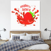 Frambozen Sorbet Canvas Afdruk (Insitu (Slaapkamer))