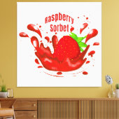 Frambozen Sorbet Canvas Afdruk (Insitu (Woonkamer))