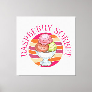 Frambozen Sorbet Canvas Afdruk
