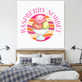 Frambozen Sorbet Canvas Afdruk (Insitu (Slaapkamer))