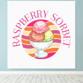 Frambozen Sorbet Canvas Afdruk (Insitu (Houten vloer))
