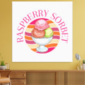 Frambozen Sorbet Canvas Afdruk (Insitu (Woonkamer))