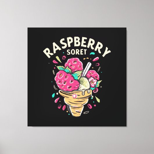 Frambozen Sorbet Canvas Afdruk (Voorkant)