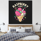 Frambozen Sorbet Canvas Afdruk (Insitu (Slaapkamer))
