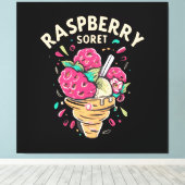 Frambozen Sorbet Canvas Afdruk (Insitu (Houten vloer))