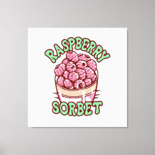 Frambozen Sorbet Canvas Afdruk