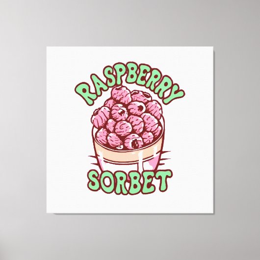 Frambozen Sorbet Canvas Afdruk (Voorkant)