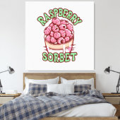 Frambozen Sorbet Canvas Afdruk (Insitu (Slaapkamer))