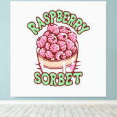 Frambozen Sorbet Canvas Afdruk (Insitu (Houten vloer))
