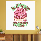 Frambozen Sorbet Canvas Afdruk (Insitu (Woonkamer))