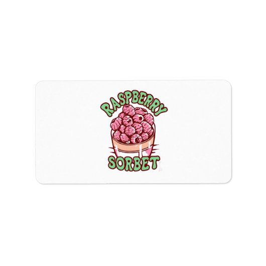 Frambozen Sorbet Etiket (Voorkant)